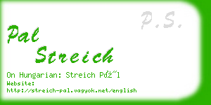 pal streich business card